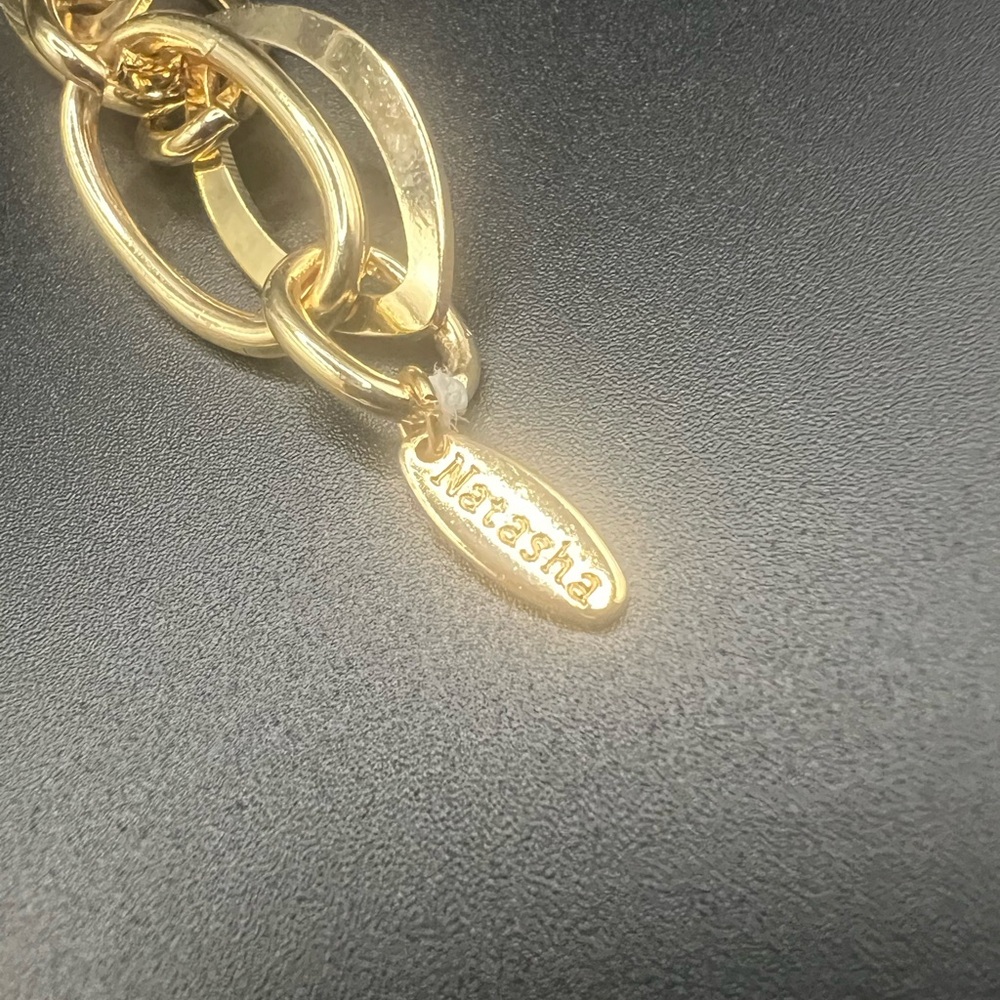 Natasha Gold Tone Chain Tassel Necklace - Picture 2 of 3